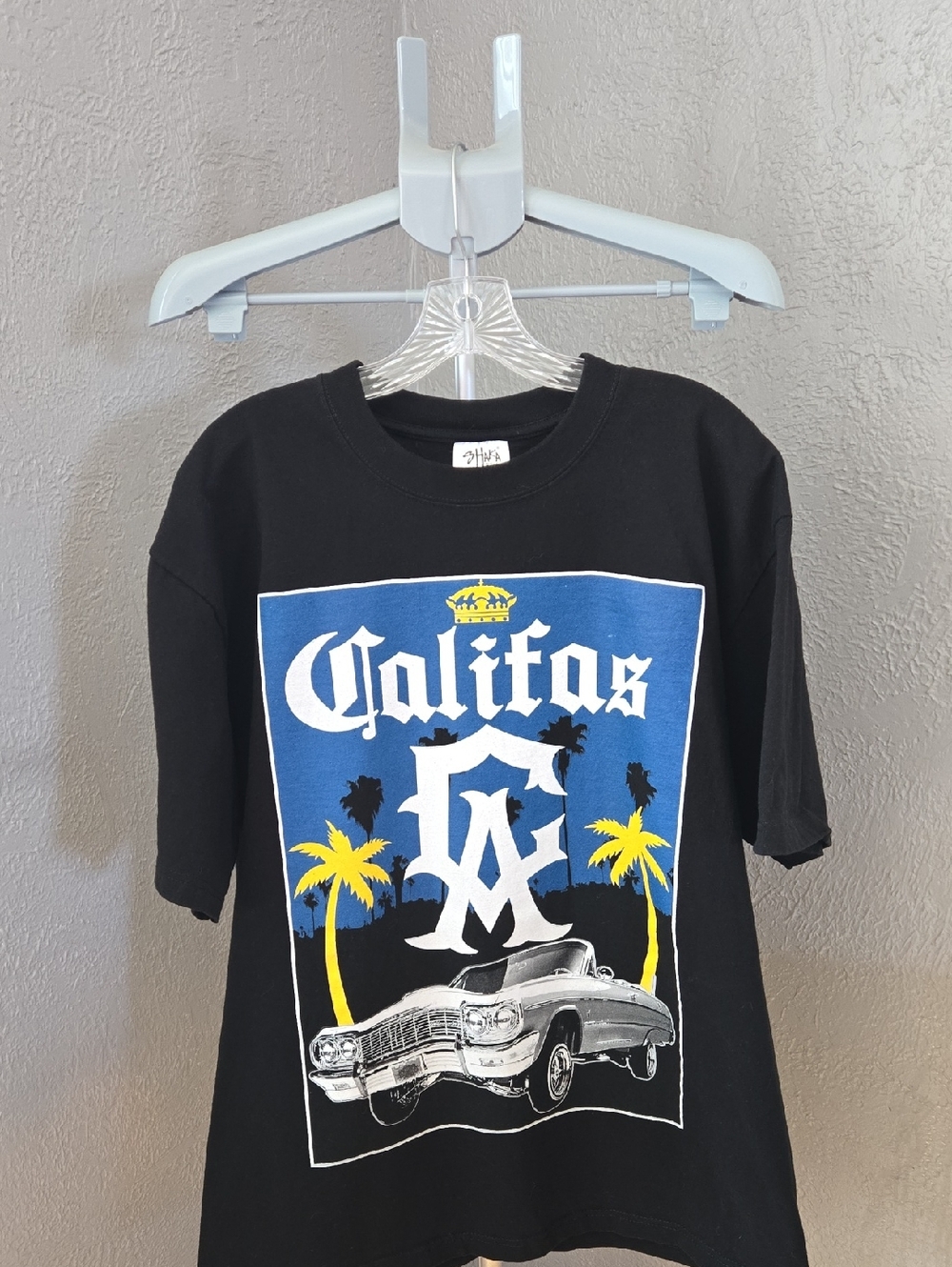 Mens Black 'Califas' Graphic Tee